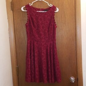 Maroon City Studio Dress